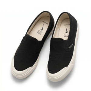 Womens Nike Casual Canvas Slip-On Sneakers - Everyday Comfort, Black/Cream
