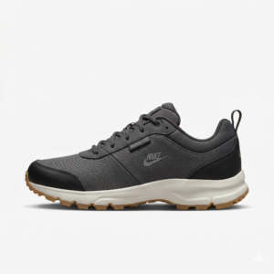Womens Nike Outdoor Trail Hiking Shoes - Rugged Dark Grey Sneakers with Gum Sole